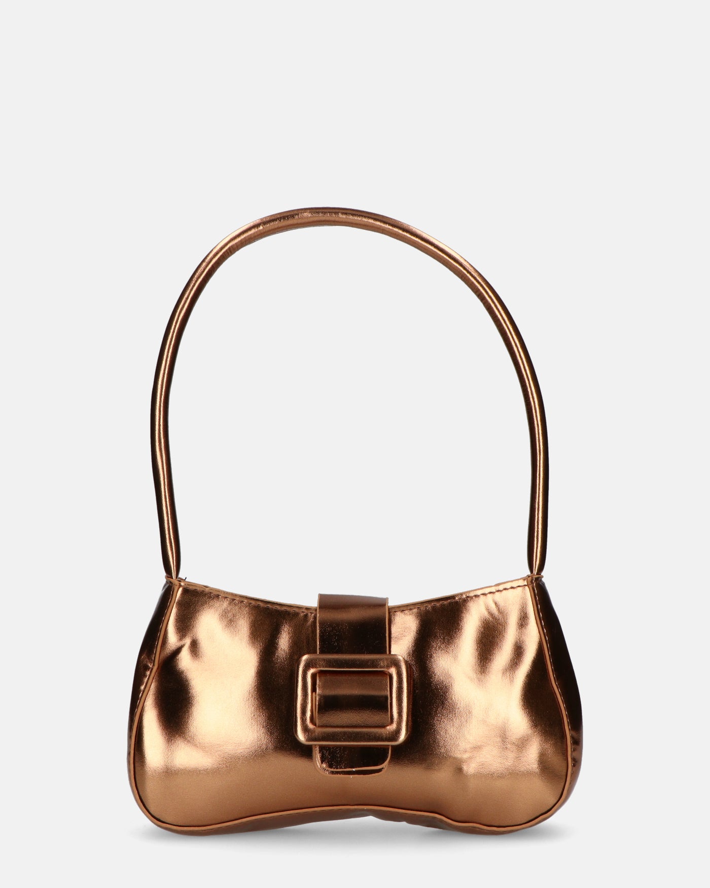 KAT - borsetta color bronzo glassy con fibbia