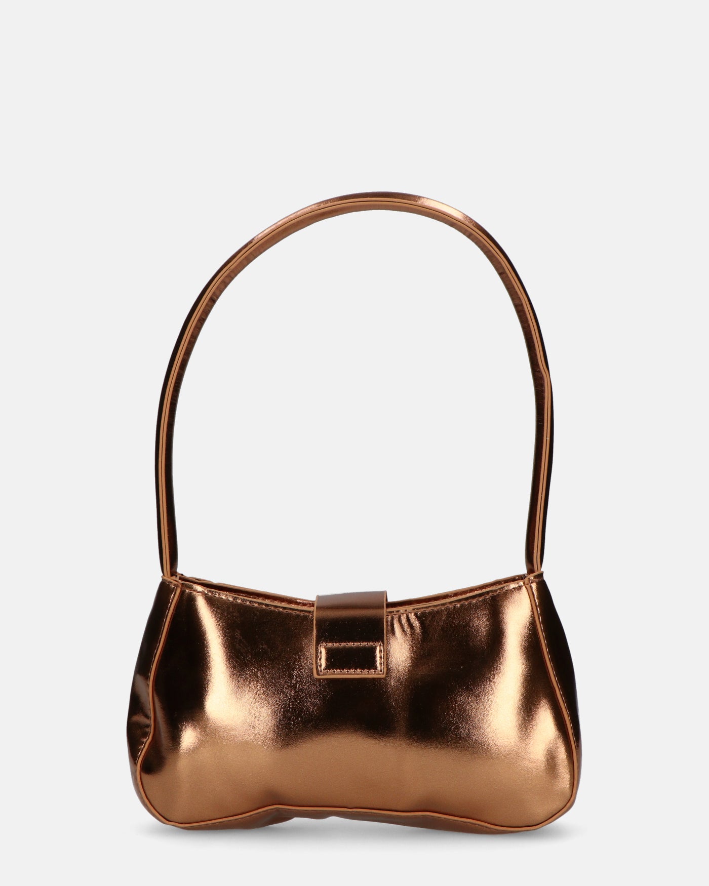 KAT - borsetta color bronzo glassy con fibbia