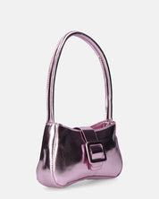 KAT - borsetta rosa glassy con fibbia
