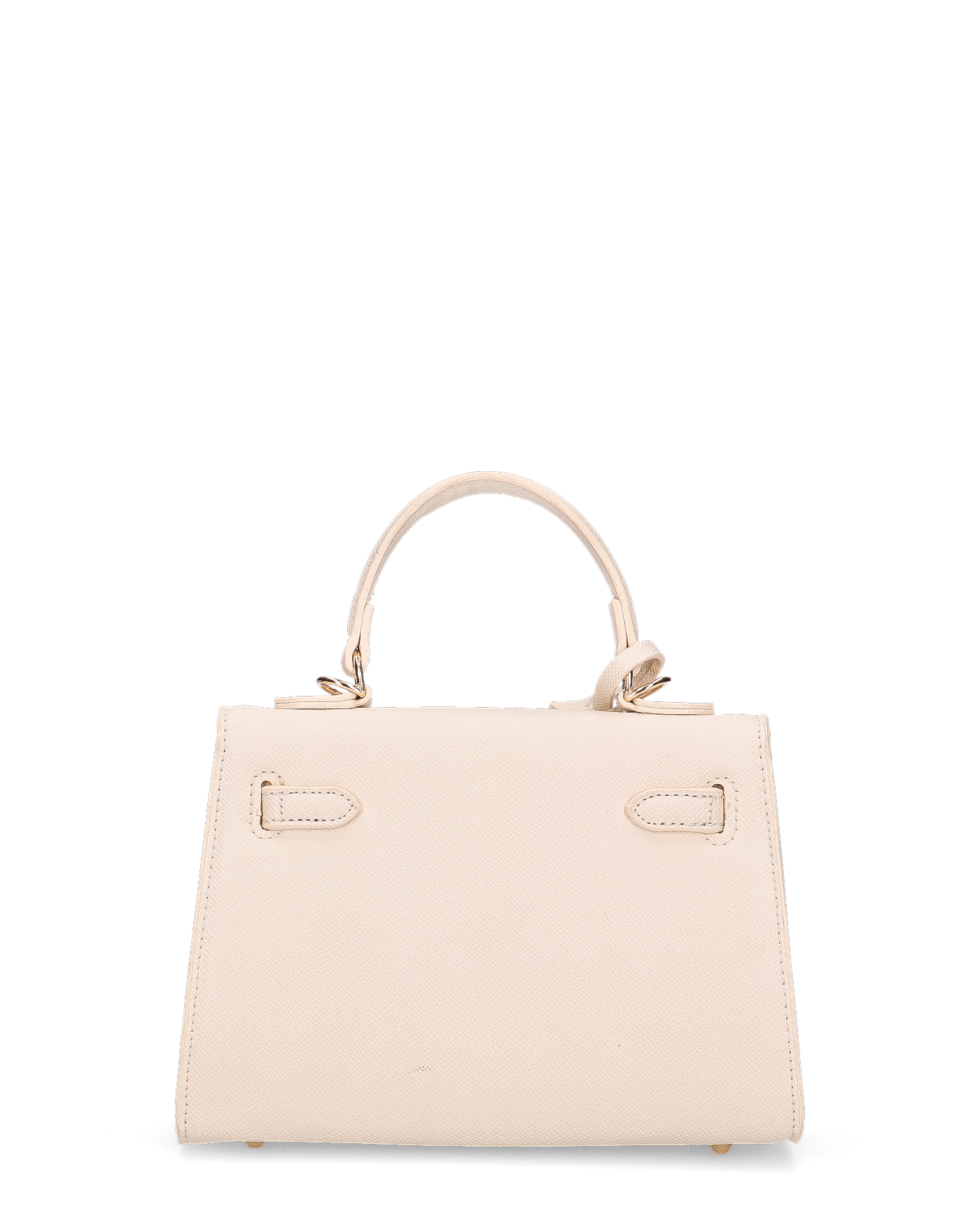 KATYA - borsetta a mano in ecopelle beige con tracolla aggiuntiva