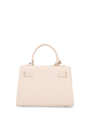 KATYA - borsetta a mano in ecopelle beige con tracolla aggiuntiva