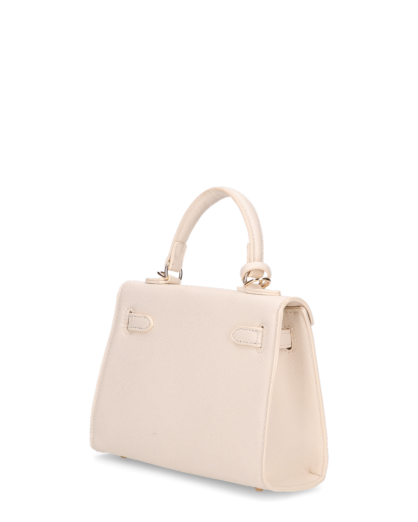 KATYA - borsetta a mano in ecopelle beige con tracolla aggiuntiva