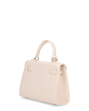 KATYA - borsetta a mano in ecopelle beige con tracolla aggiuntiva