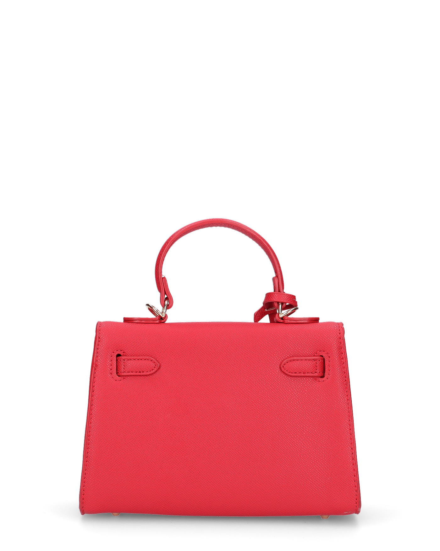 KATYA - borsetta a mano in ecopelle rossa con tracolla aggiuntiva