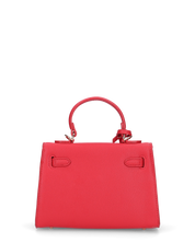 KATYA - borsetta a mano in ecopelle rossa con tracolla aggiuntiva