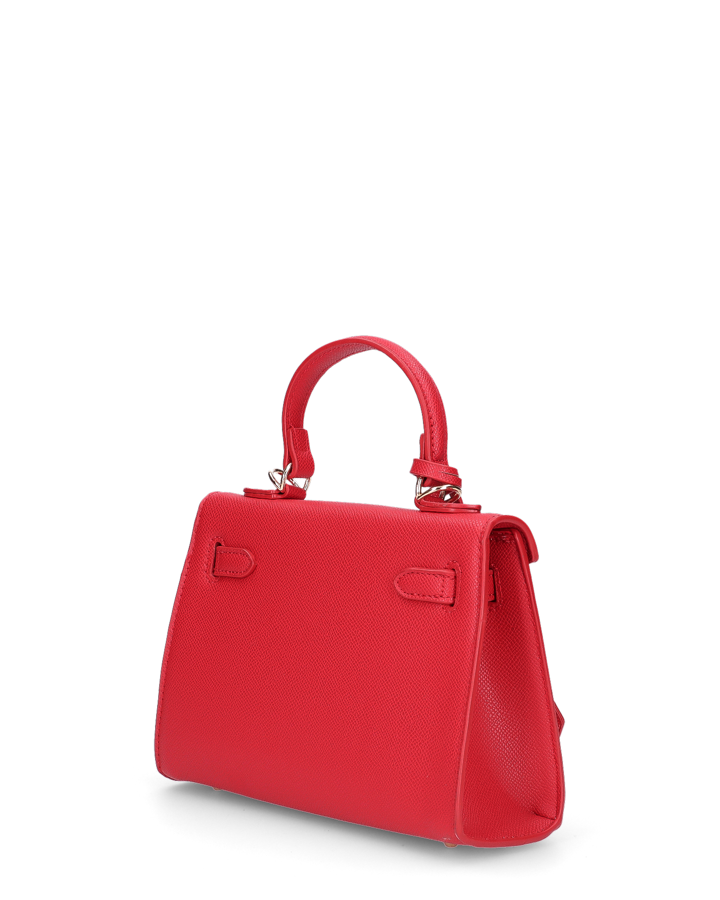 KATYA - borsetta a mano in ecopelle rossa con tracolla aggiuntiva