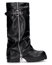 KEIT - stivaletto stile anfibio con risvolto e cinturino