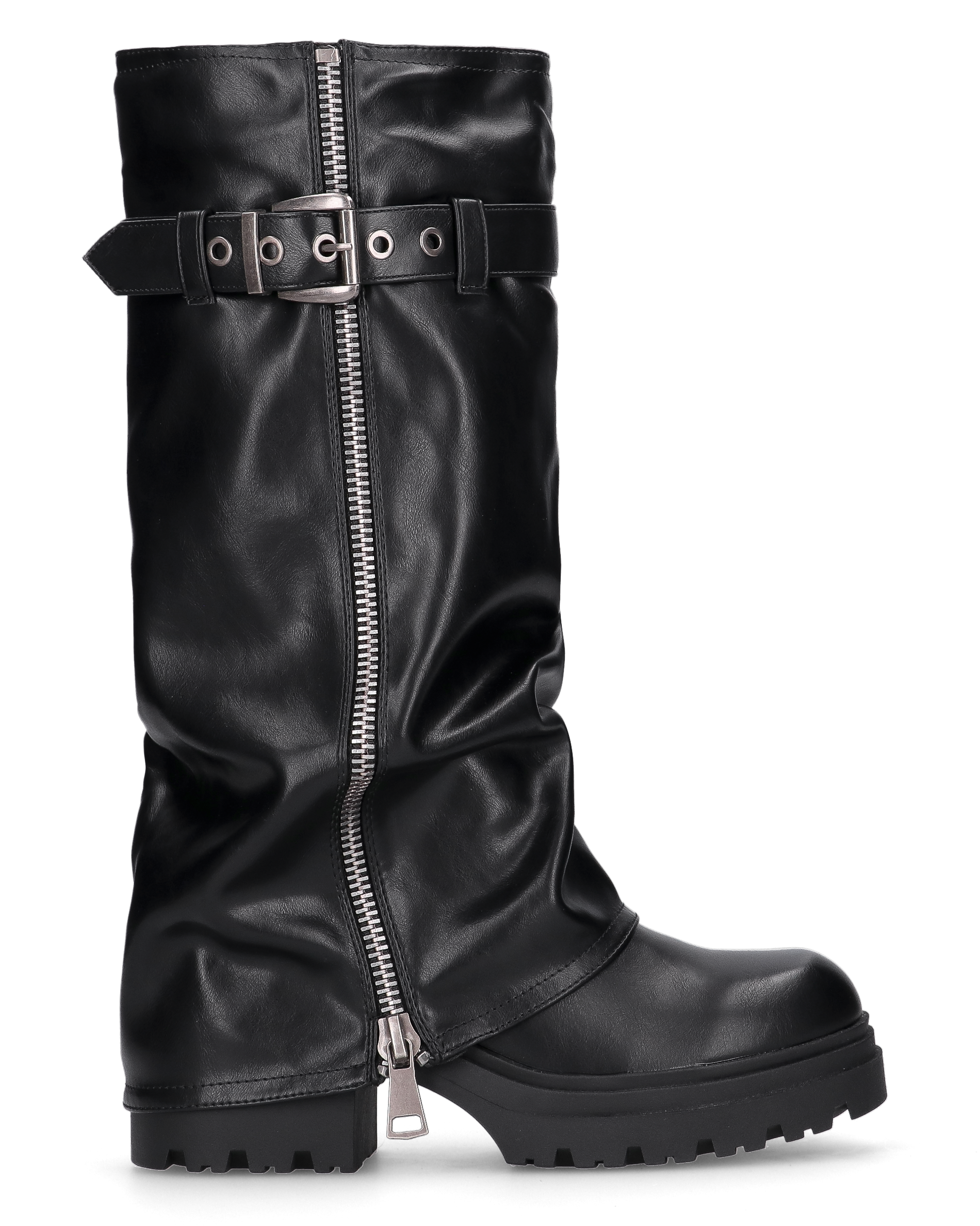 KEIT - stivaletto stile anfibio con risvolto e cinturino