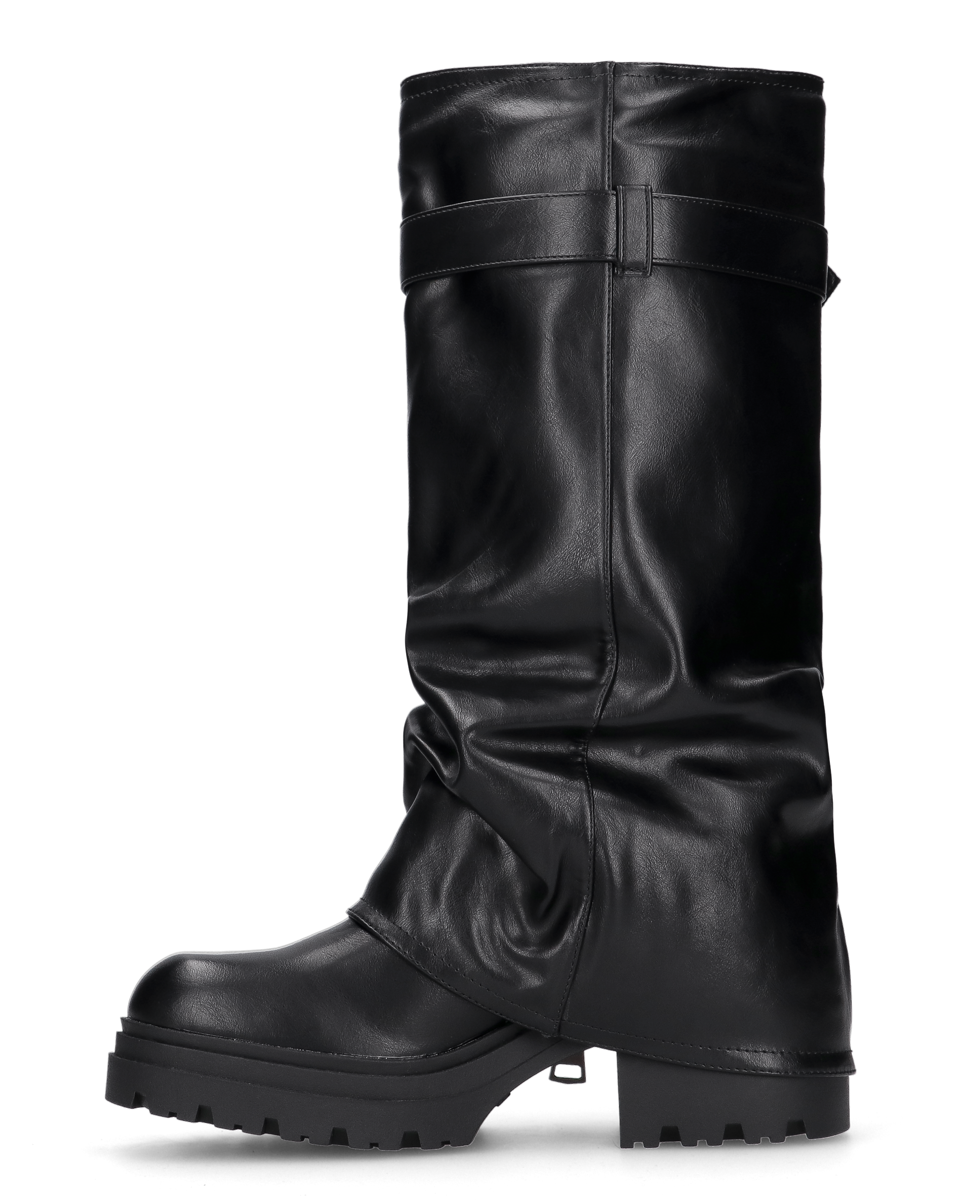 KEIT - stivaletto stile anfibio con risvolto e cinturino