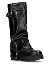 KEIT - stivaletto stile anfibio con risvolto e cinturino