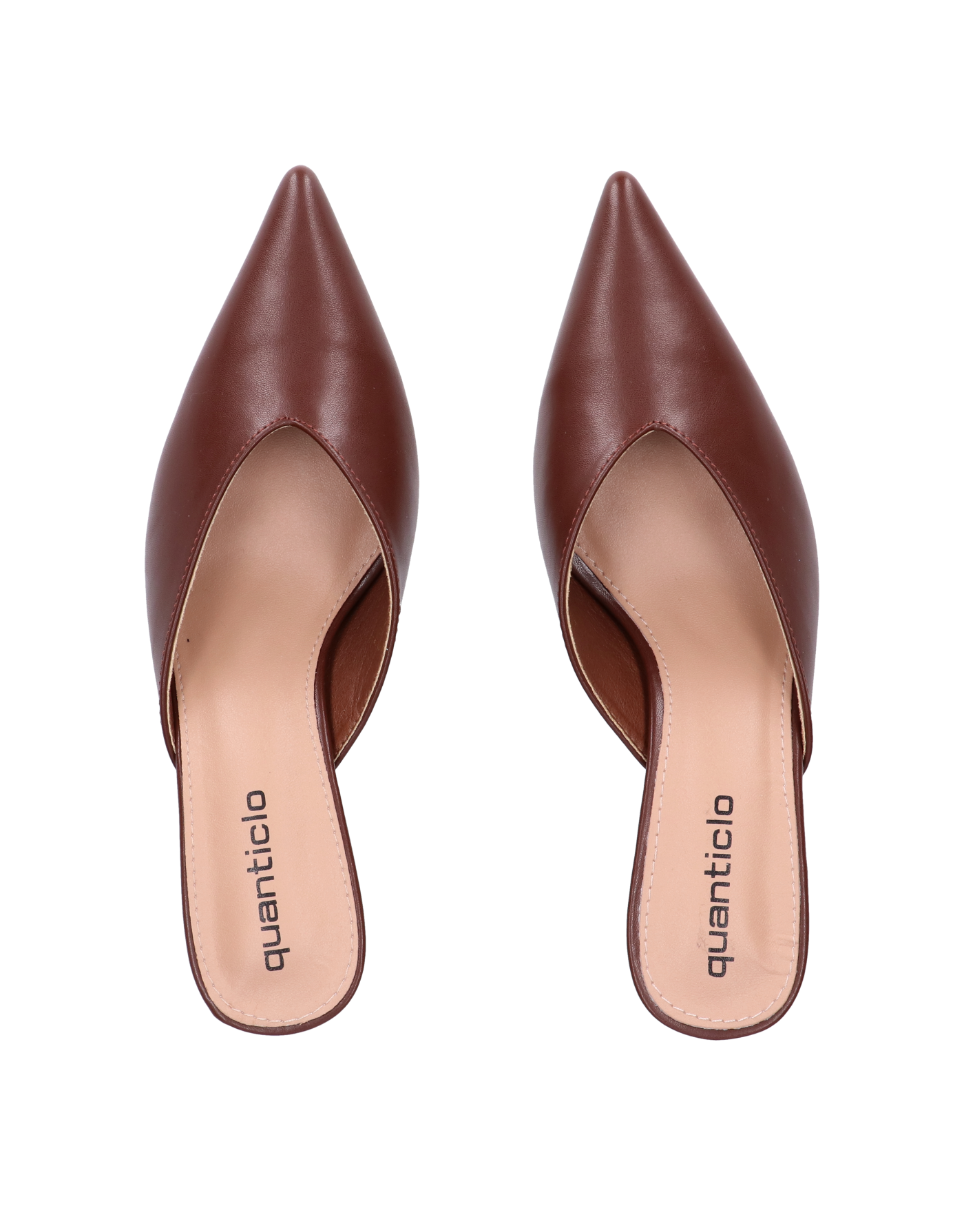 KLOE - décolleté marrone a punta con tacco basso