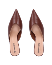 KLOE - décolleté marrone a punta con tacco basso