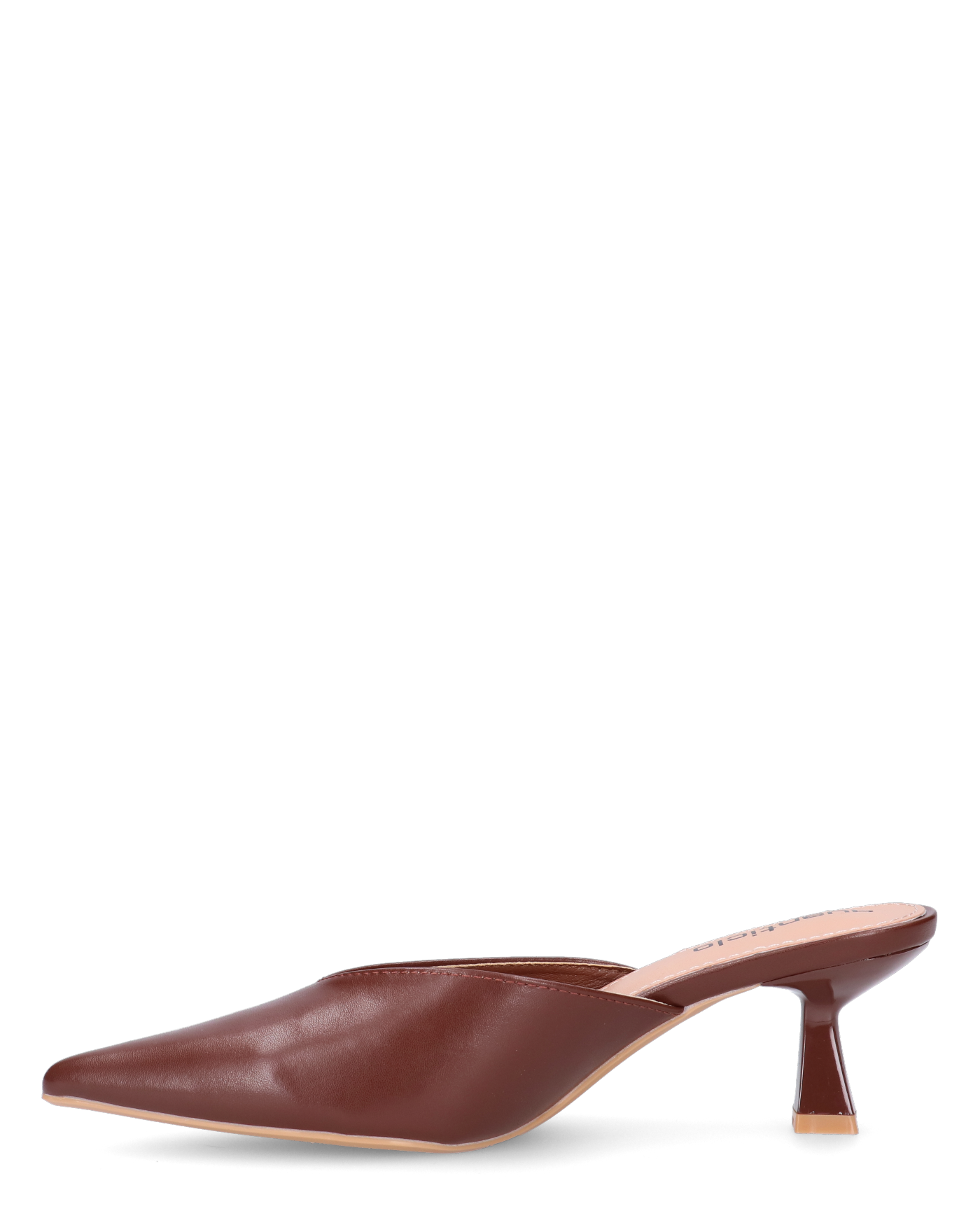 KLOE - décolleté marrone a punta con tacco basso