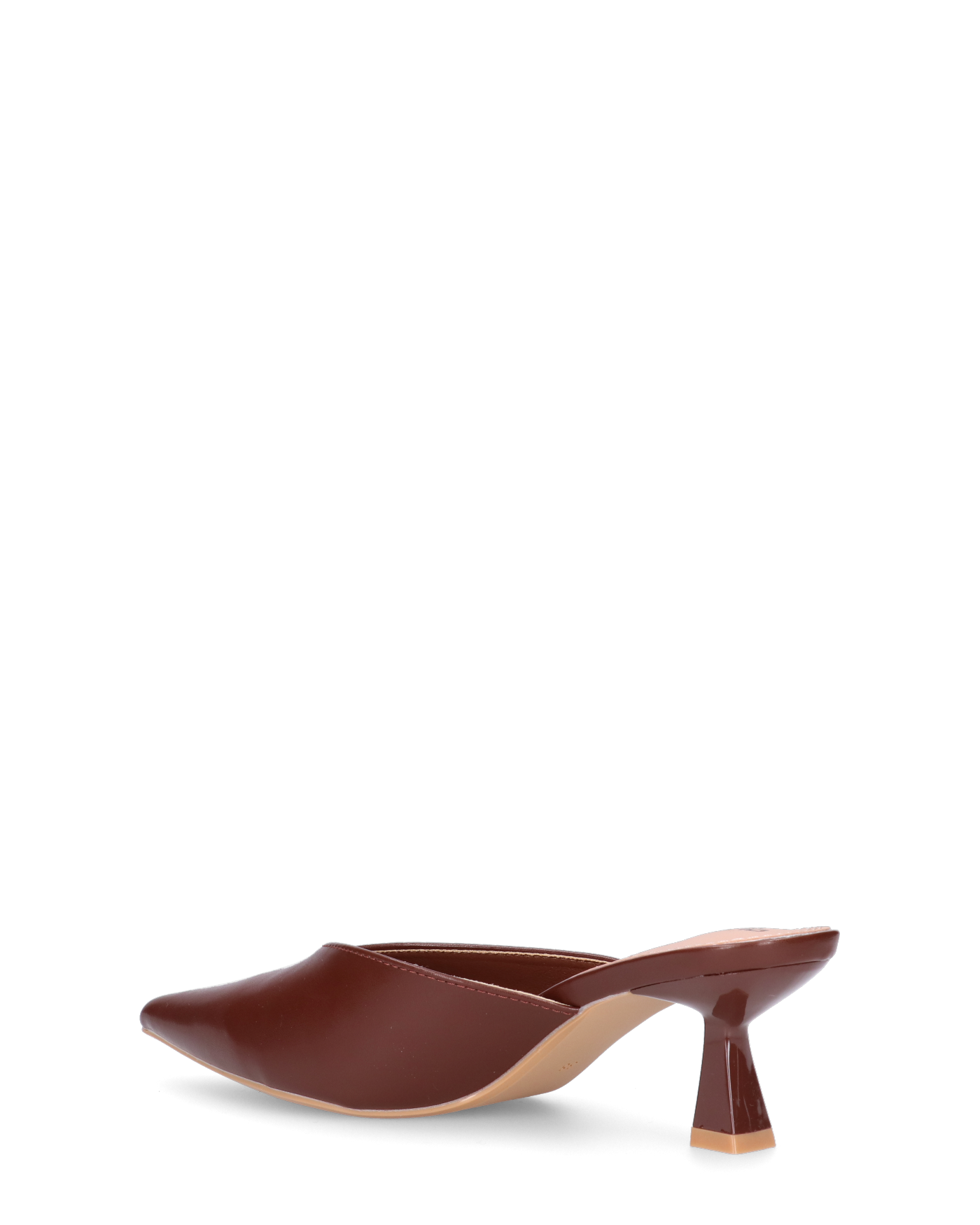 KLOE - décolleté marrone a punta con tacco basso