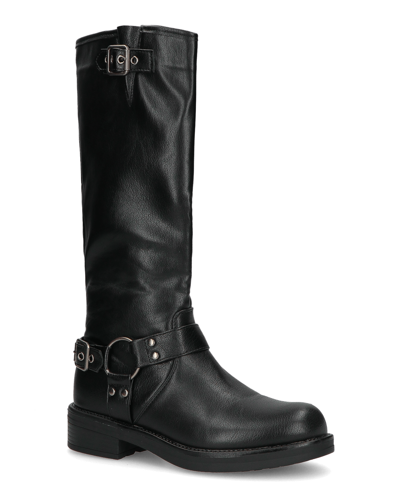 LOU - scarpe alte nere con cinturino e cerniera