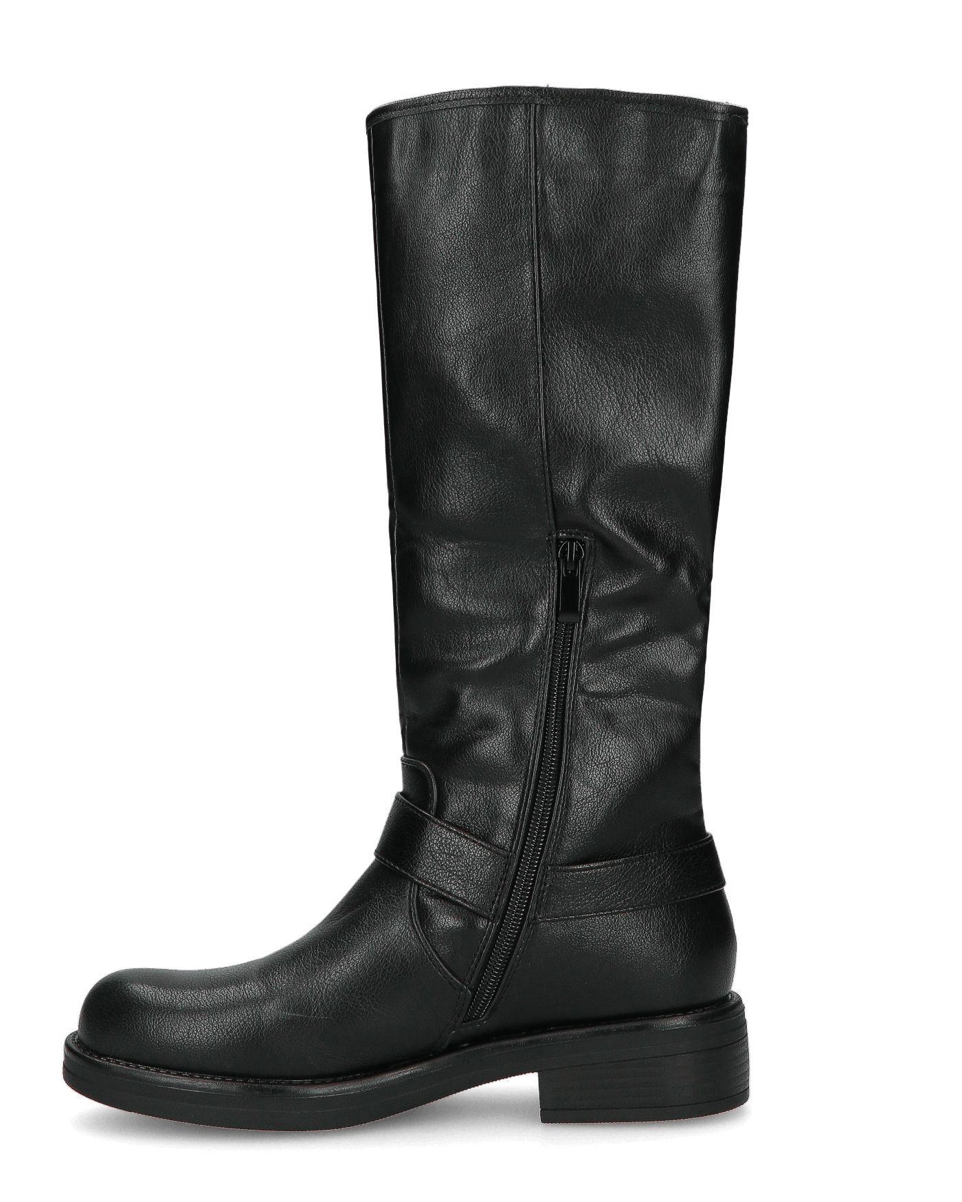 LOU - scarpe alte nere con cinturino e cerniera