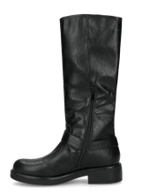 LOU - scarpe alte nere con cinturino e cerniera