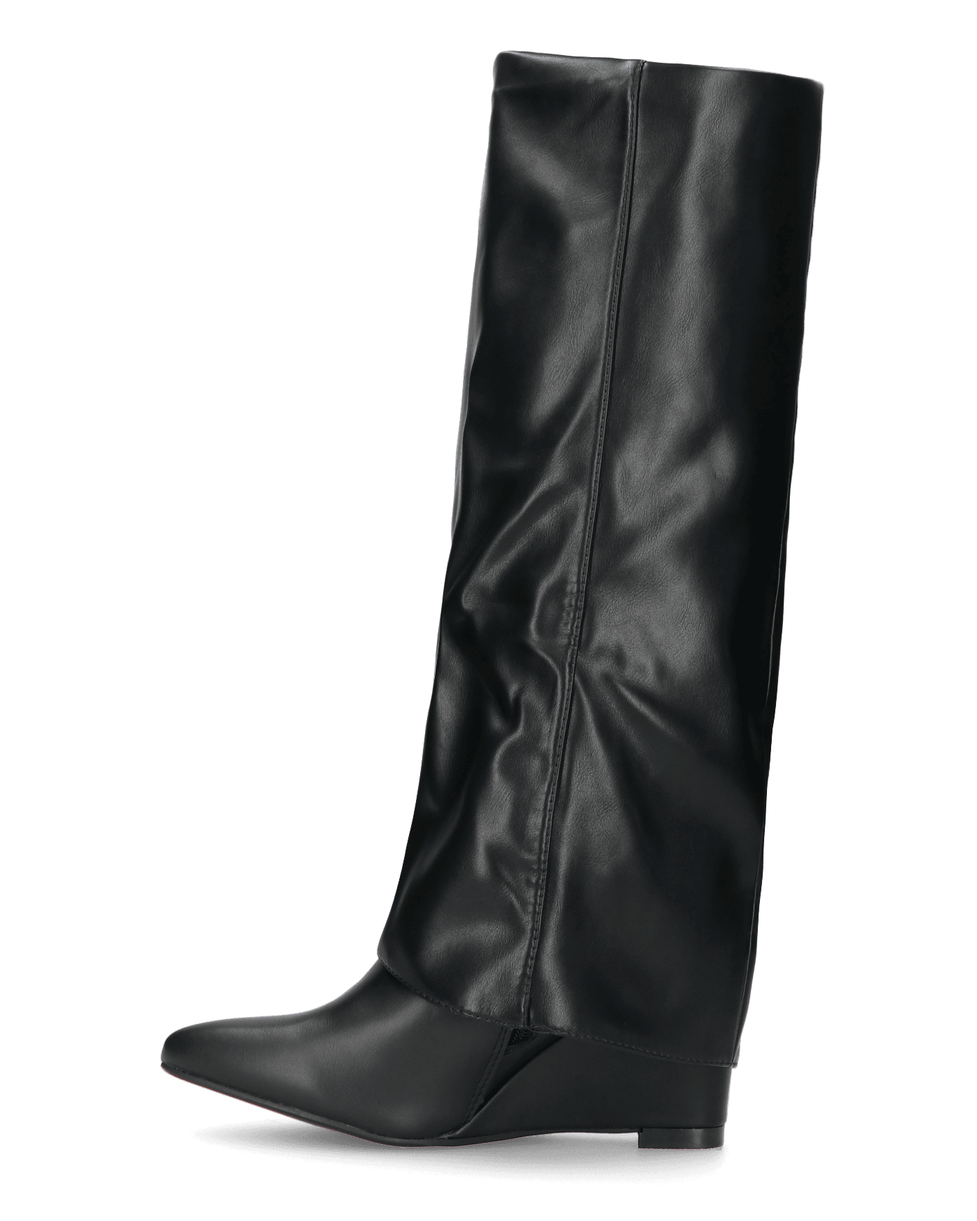 LELIA - stivali alti con tre cinture in ecopelle nera