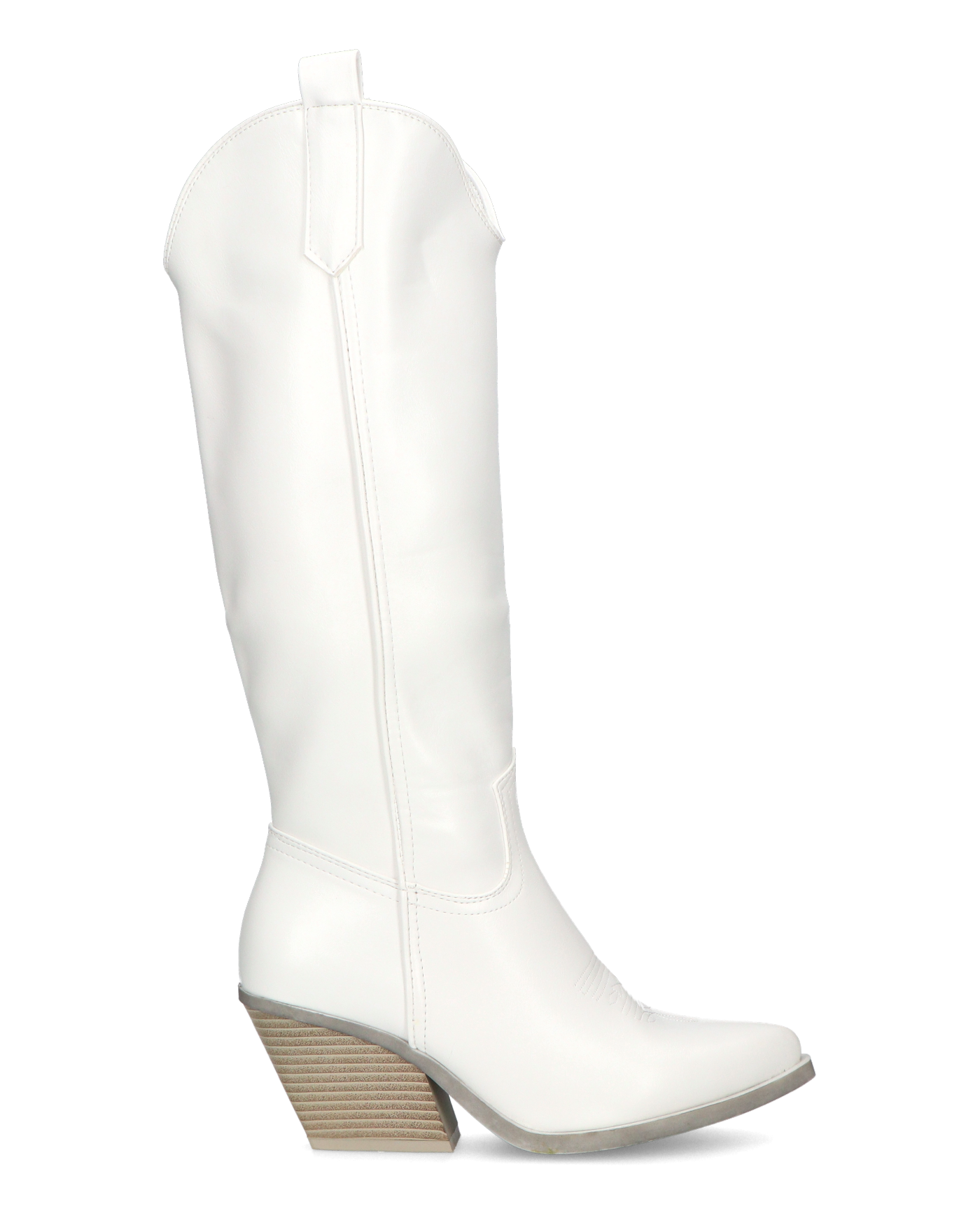 LIANA - camperos con tacco in ecopelle bianco