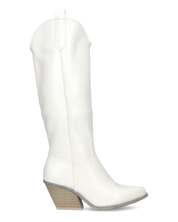 LIANA - camperos con tacco in ecopelle bianco