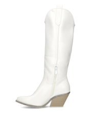 LIANA - camperos con tacco in ecopelle bianco