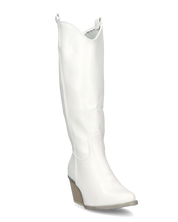 LIANA - camperos con tacco in ecopelle bianco