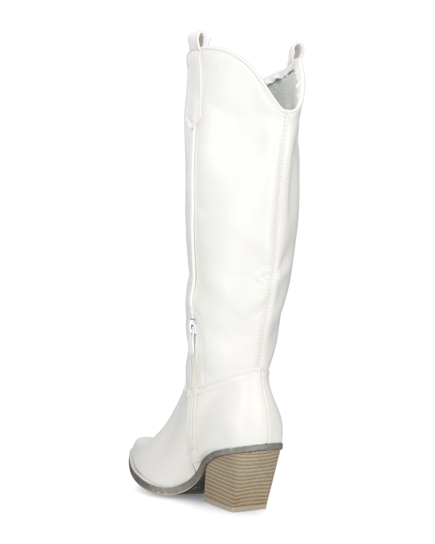 LIANA - camperos con tacco in ecopelle bianco