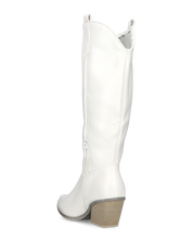 LIANA - camperos con tacco in ecopelle bianco