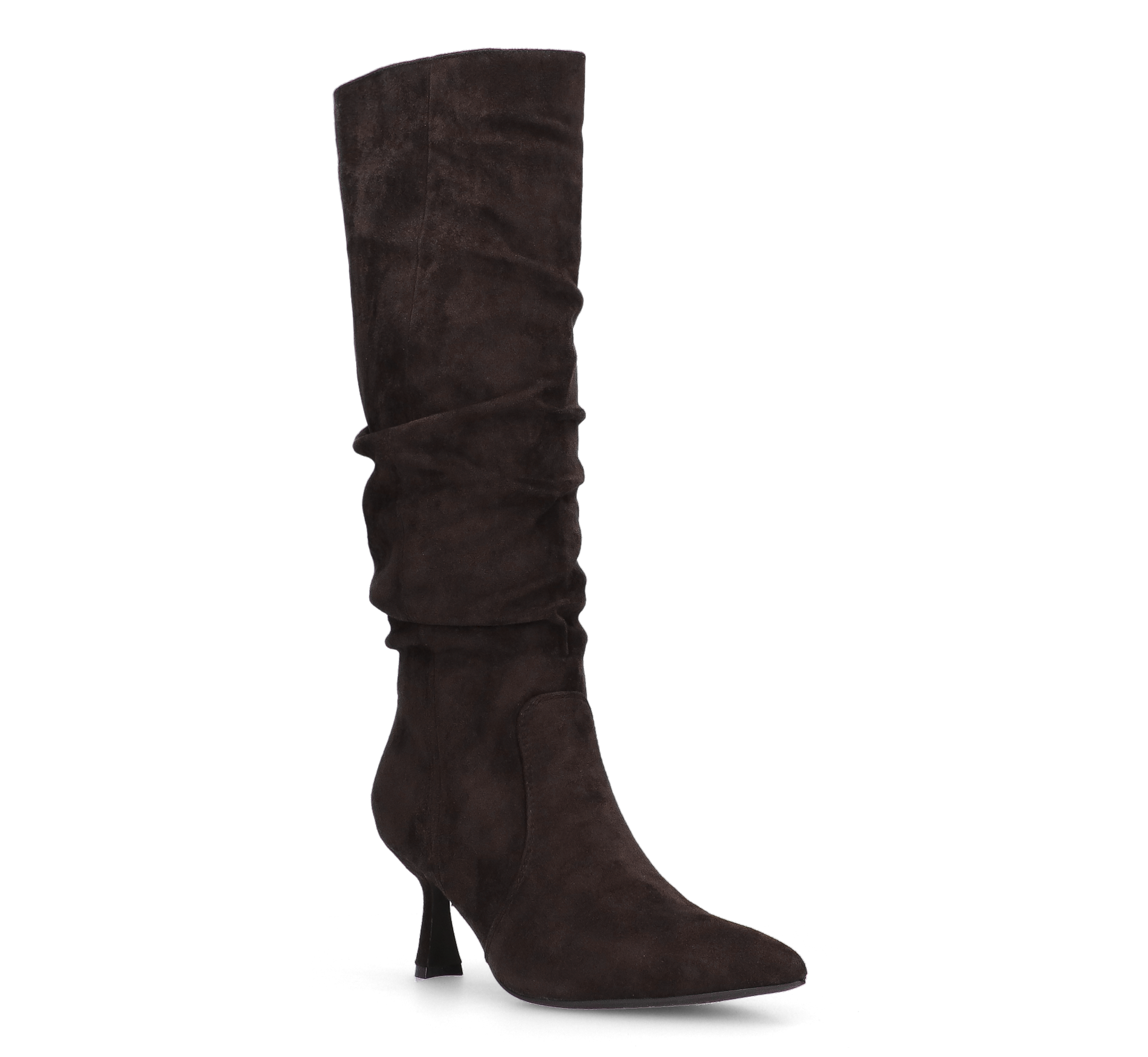 LOREDANA - stivale alto in camoscio marrone