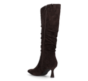 LOREDANA - stivale alto in camoscio marrone