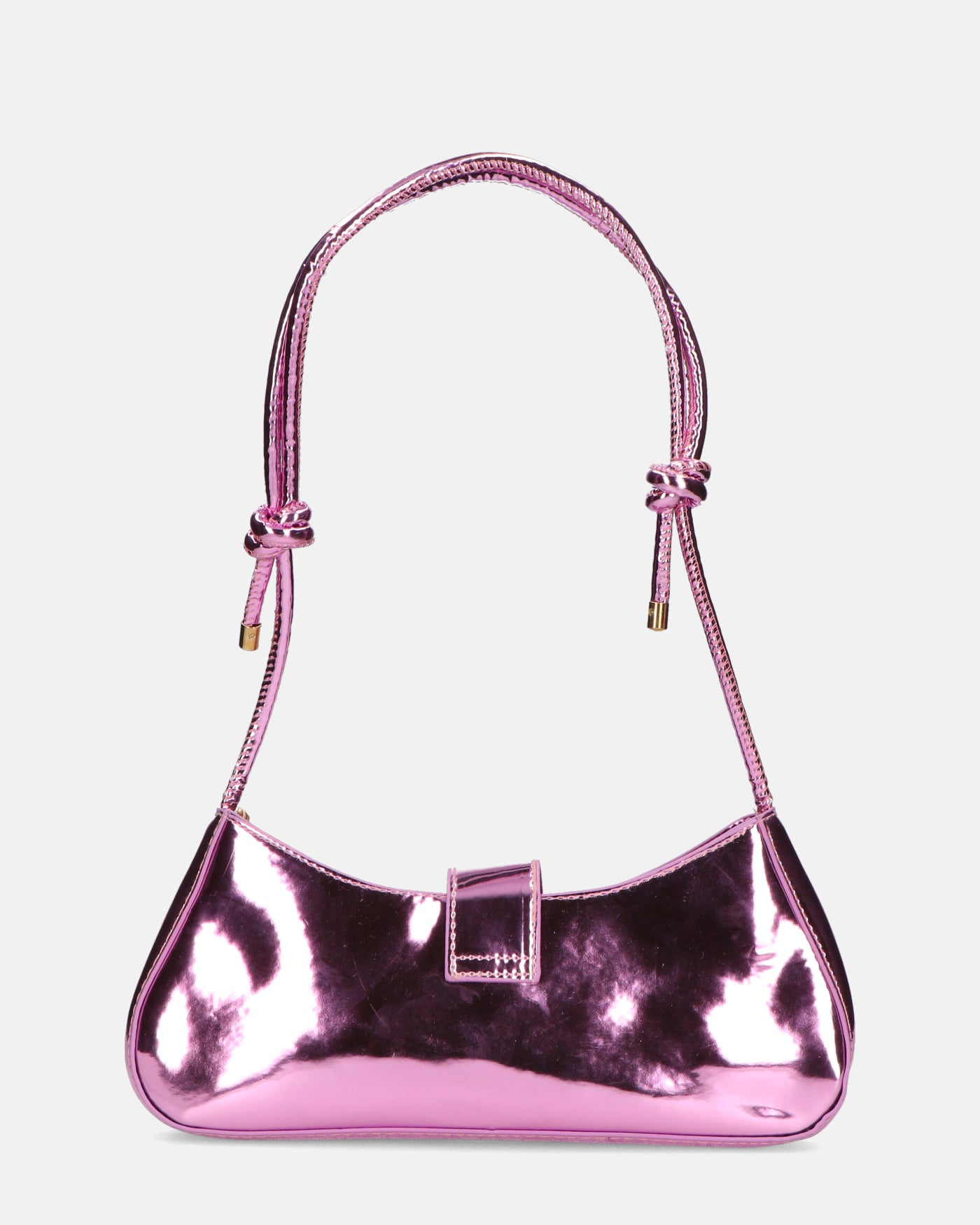 LUKA - borsetta in glassy viola con chiusura magnetica e tracolla regolabile