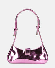 LUKA - borsetta in glassy viola con chiusura magnetica e tracolla regolabile