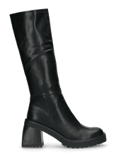 MADDIE - stivai alti neri con tacco quadrato