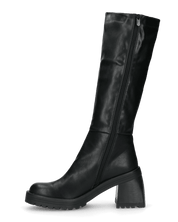 MADDIE - stivai alti neri con tacco quadrato