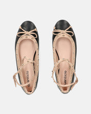 MAHIKA - ballerine neri con borchie dorate