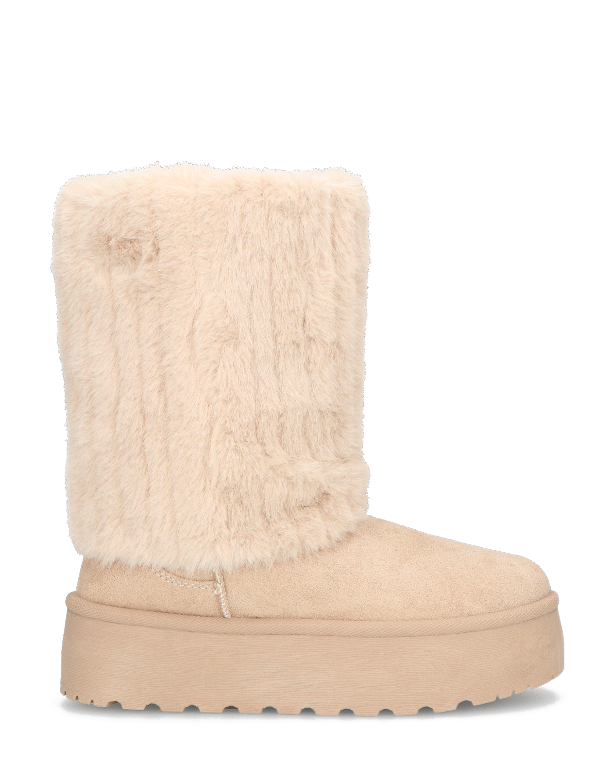 MANU - stivaletti invernali beige imbottiti