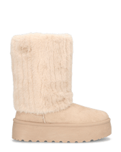 MANU - stivaletti invernali beige imbottiti