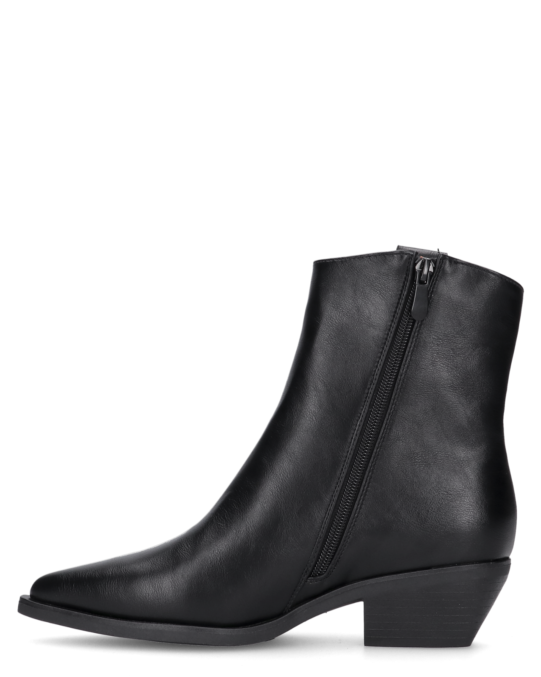 MARTINA - Stivale 2 in 1 in ecopelle nera: da stivale alto a stivaletto con un semplice gesto