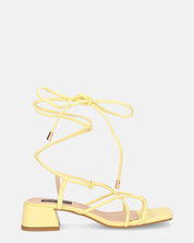 MARYNA - sandali gialli in PU con lacci