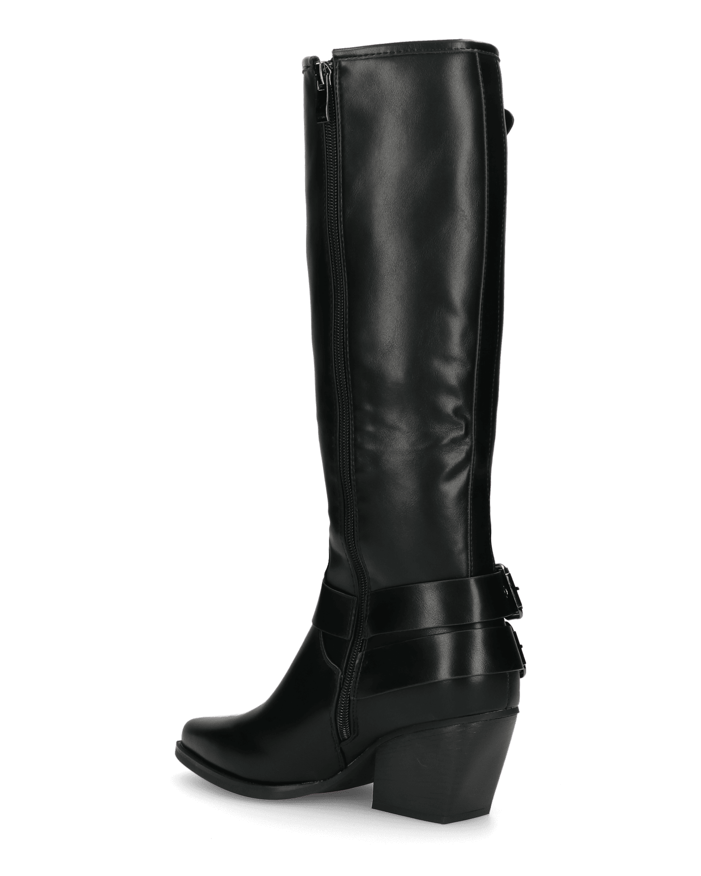 MEDEA - stivali neri con tacco con chiusura zip laterale
