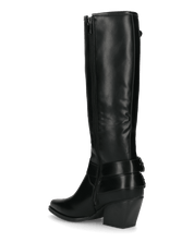 MEDEA - stivali neri con tacco con chiusura zip laterale