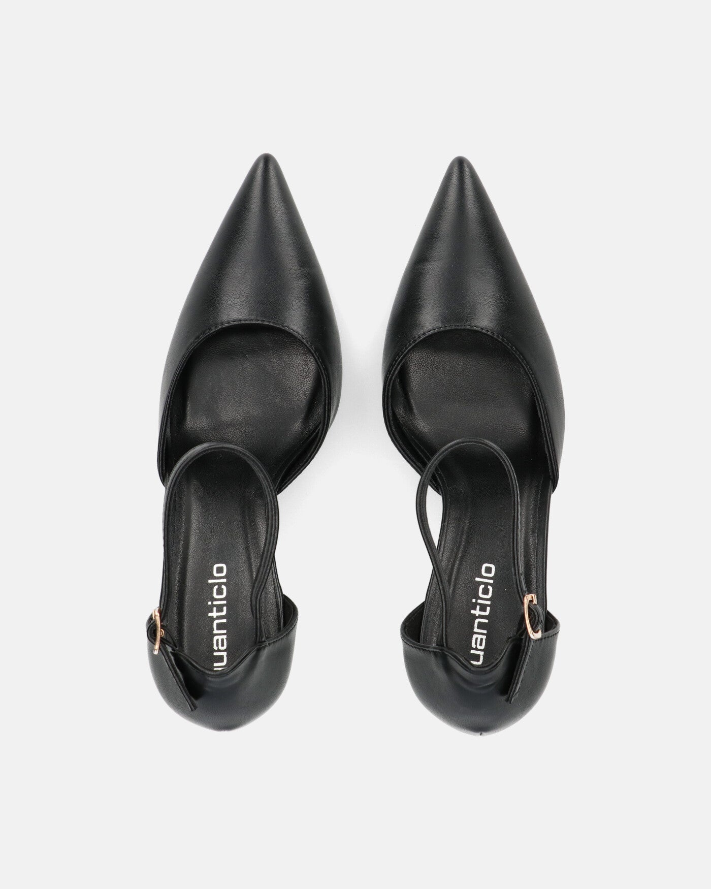 MEENA - decolette nero con cinturino e soletta nera