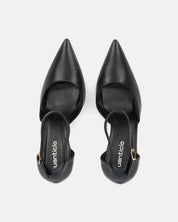 MEENA - decolette nero con cinturino e soletta nera