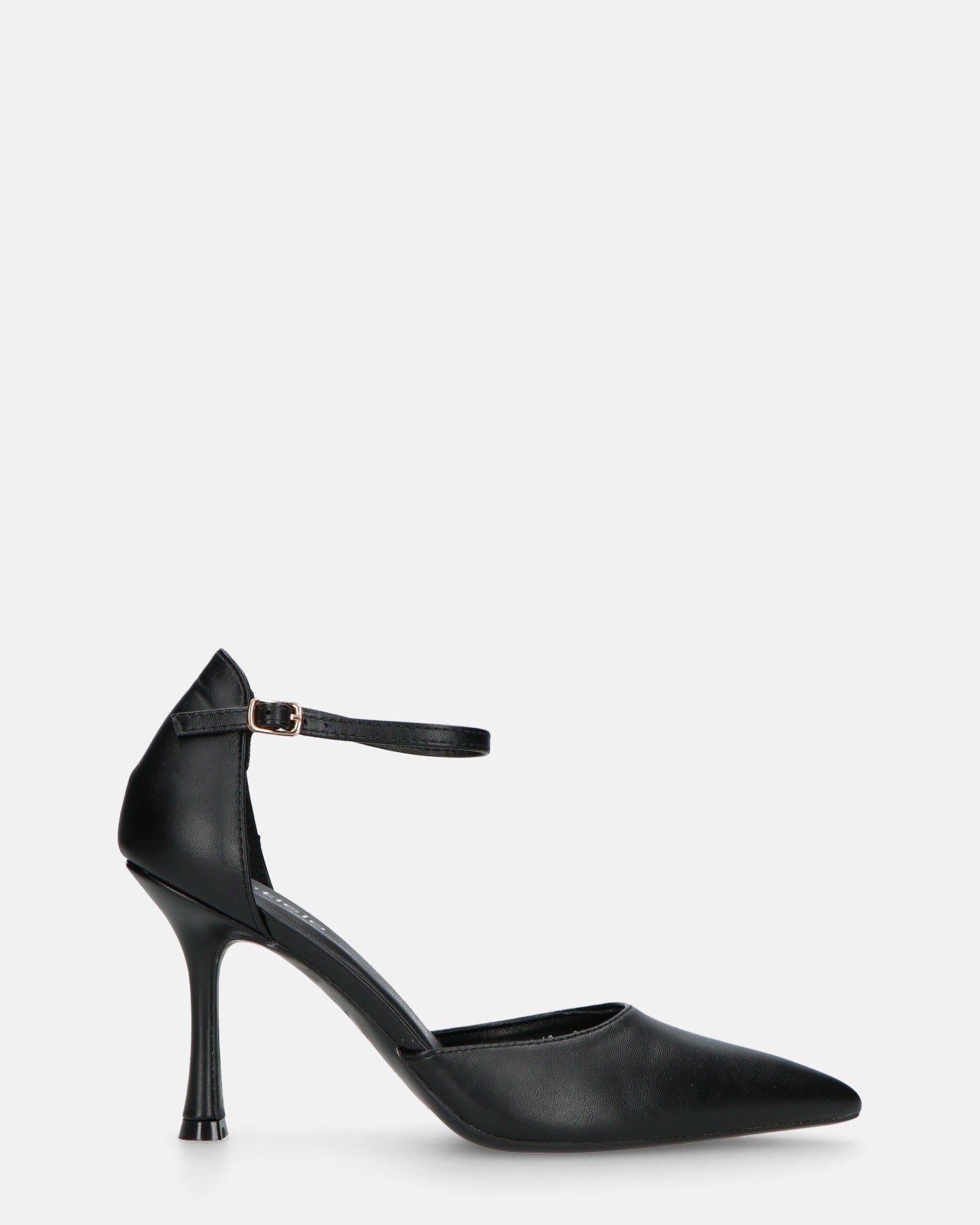 MEENA - decolette nero con cinturino e soletta nera
