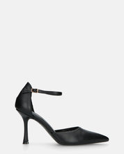 MEENA - decolette nero con cinturino e soletta nera