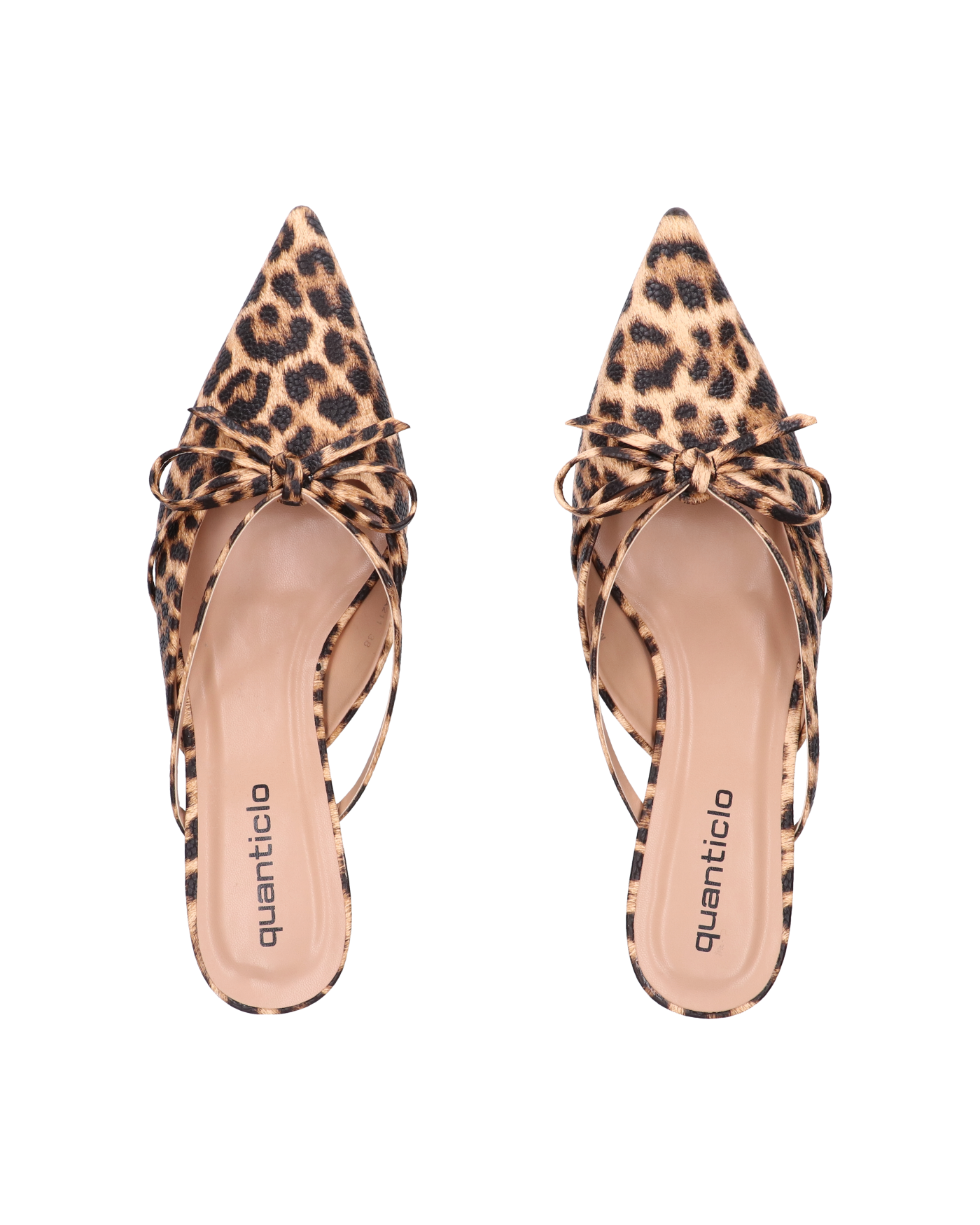 MINNY - décolleté in simil pelle leopardata con fiocco e tacco basso
