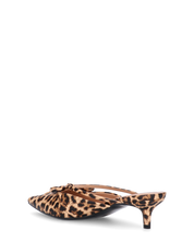 MINNY - décolleté in simil pelle leopardata con fiocco e tacco basso