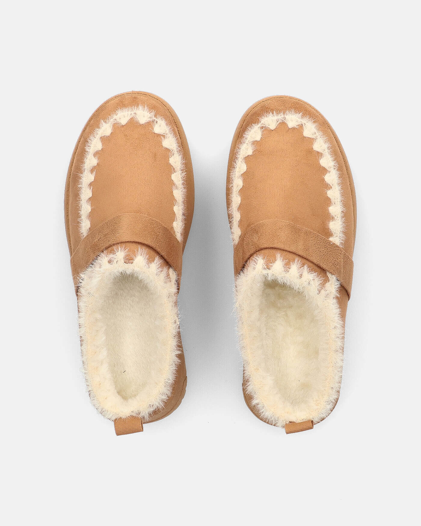 NAIARA - mocassini platform in ecopelliccia marrone imbottiti all interno