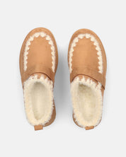 NAIARA - mocassini platform in ecopelliccia marrone imbottiti all interno