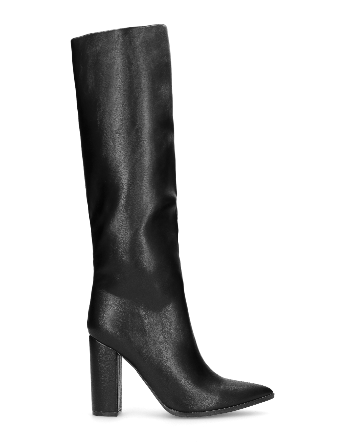 NEERA - stivali alti neri sotto il ginocchio con cerniera laterale